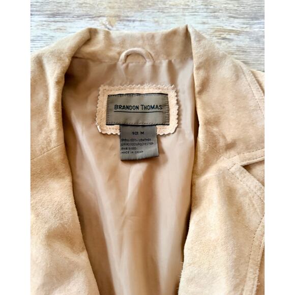 BRANDON THOMAS TAN LEATHER JACKET - Picture 5 of 7